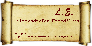 Leitersdorfer Erzsébet névjegykártya