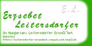 erzsebet leitersdorfer business card